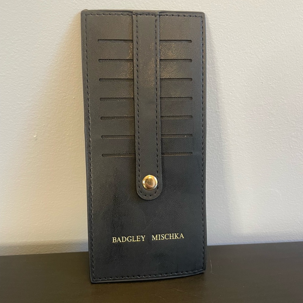 Badgley Mischka Black Card Holder